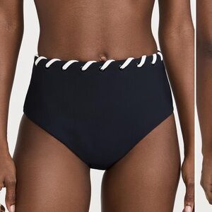 Simkhai Black and White High-Waisted Bikini Bottom - NWT